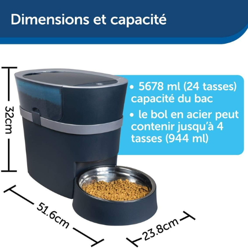 PuraSAFE® Distributeur de Croquettes Automatique